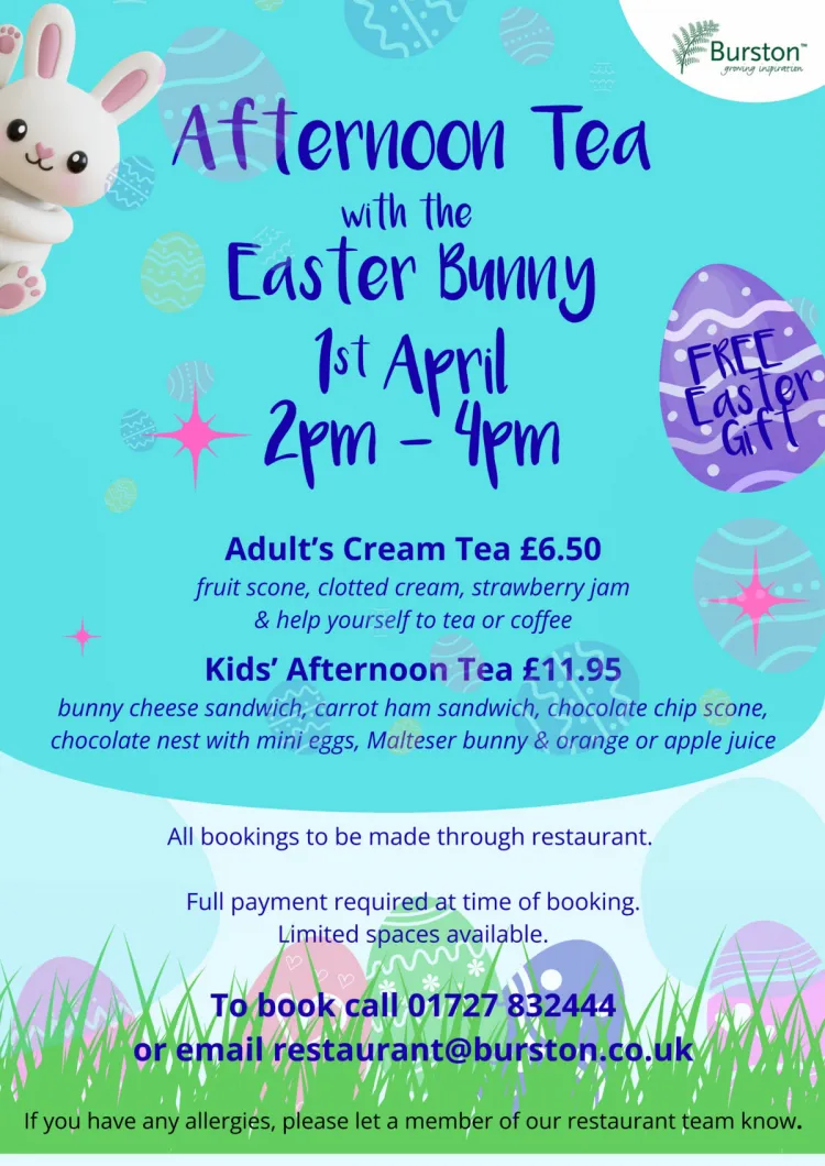 Afternoon Tea with the Easter Bunny